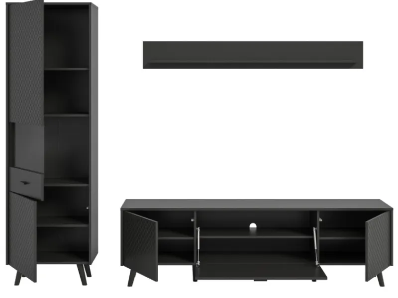 Inn.Furn Wohnwand in Grau Matt 258 cm Madea