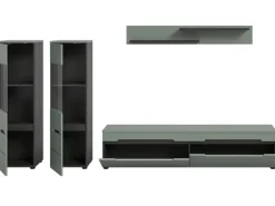 Inn.Furn Wohnwand in Salbei und Grau 272 cm Cooper