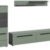 Inn.Furn Wohnwand in Salbei und Grau 221 cm Cooper