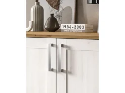 Inn.Furn Wohnwand 4-teilig in Weiß Lärche Landhaus 336 cm Mirano