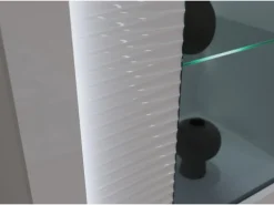 Inn.Furn Wohnwand Weiß Hochglanz 3-teilig 332 cm mit Soft-Close Sunroof