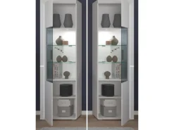 Inn.Furn Wohnwand Weiß Hochglanz 3-teilig 332 cm mit Soft-Close Sunroof