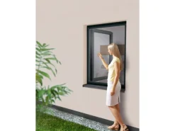 Outlet Insektenschutzrahmen für Fenster Aluminium 80 cm x 100 cm Anthrazit