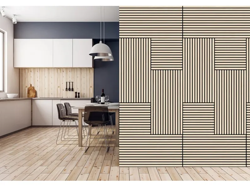 Jangal Wandpaneel Modular Wall Letea Oak Furnier 52 x 52 cm