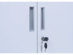 Jet-Line Stahlschrank Kiew in Anthrazit-Weiß 90 x 40 x 90 cm mit Abschließbaren Türen