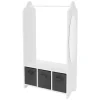 Joyz Kinder Kleiderständer mit Ablage Fächer Spiegel Weltraum 63x30x115 cm Weiß