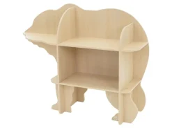 Joyz Kinderregal Bär 2 Ebenen Natur 110x 32x83 cm Holz Regal mit Offenen Regalen