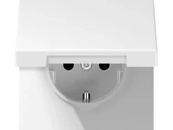 Jung Steckdoseneinsatz mit Klappdeckel und erhöhtem Berührungsschutz LS990 Alpin