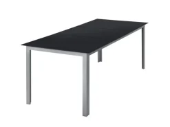 Sale Juskys Aluminium Gartengarnitur Milano 9 Teilig mit Tisch und 8 Stühlen Silbergrau