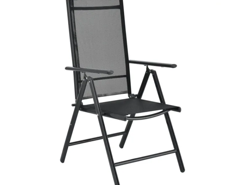 Hot Juskys Aluminium Gartengarnitur Milano 5 Teilig mit Tisch und 4 Stühlen Dunkelgrau