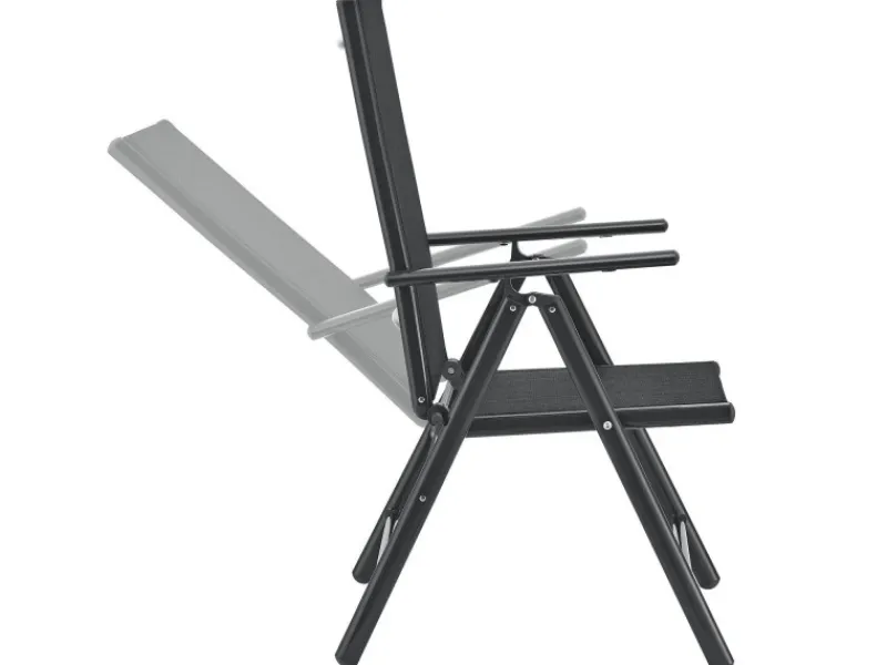 Hot Juskys Aluminium Gartengarnitur Milano 5 Teilig mit Tisch und 4 Stühlen Dunkelgrau