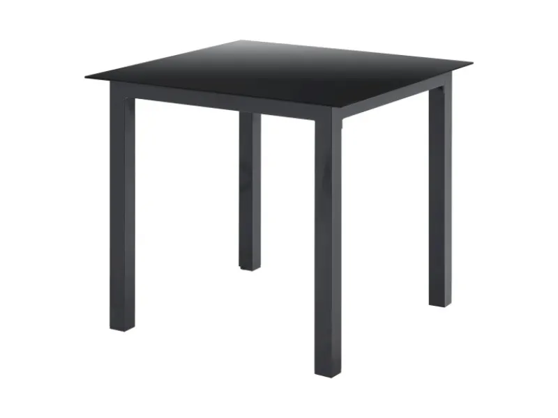 Hot Juskys Aluminium Gartengarnitur Milano 5 Teilig mit Tisch und 4 Stühlen Dunkelgrau