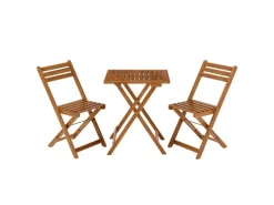 Juskys Balkonmöbel Set Bala mit Tisch und 2 Stühlen