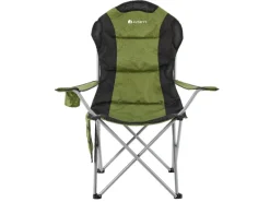 Juskys Campingstuhl Lido mit Flaschenhalterung und Tragetasche Grün