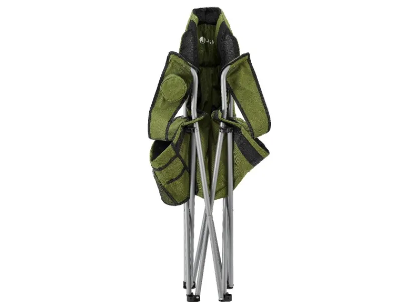 Juskys Campingstuhl Lido mit Flaschenhalterung und Tragetasche Grün