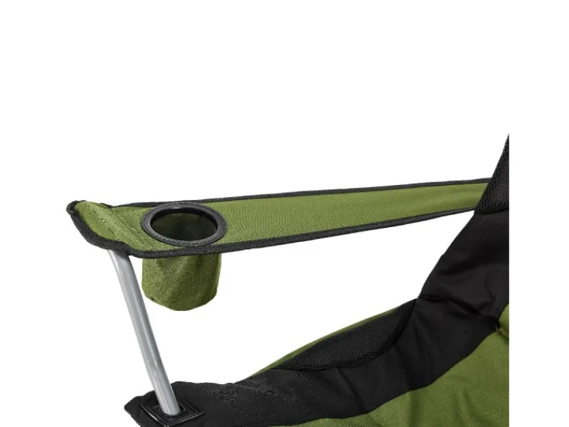 Juskys Campingstuhl Lido mit Flaschenhalterung und Tragetasche Grün