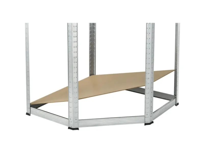 Online Juskys Eckregal Lagerregal Corner Easy 160 x 75 x 40 bis 75 cm Silber