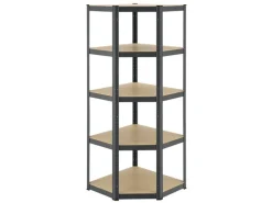 Juskys Eckregal Lagerregal Corner Basic 180 x 70 x 40 cm in Grau