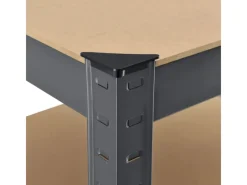 Juskys Eckregal Lagerregal Corner Basic 180 x 70 x 40 cm in Grau