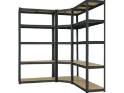 Juskys 3er Regalsystem 1 Corner und 2 Basic Insgesamt 15 Böden mit 2625 kg Tragkraft