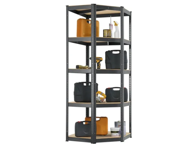 Juskys 3er Regalsystem 1 Corner und 2 Basic Insgesamt 15 Böden mit 2625 kg Tragkraft