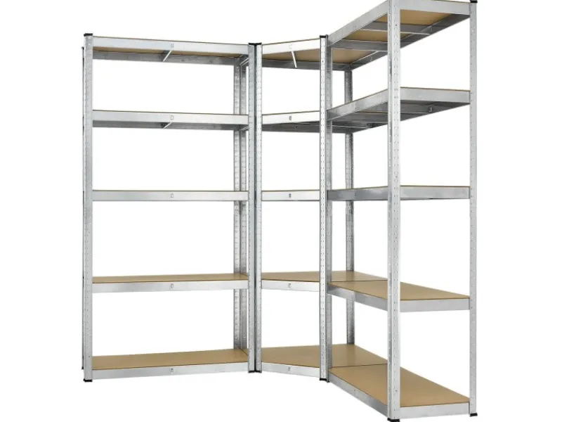 Juskys 3er Regalsystem 1 Corner und 2 Basic Insgesamt 15 Böden mit 2625 kg Tragkraft