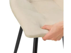 Clearance Juskys Esszimmerstuhl Blanca 6er Set mit Samt Beige