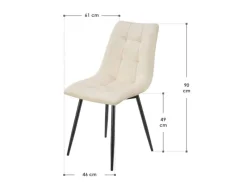 Clearance Juskys Esszimmerstuhl Blanca 6er Set mit Samt Beige