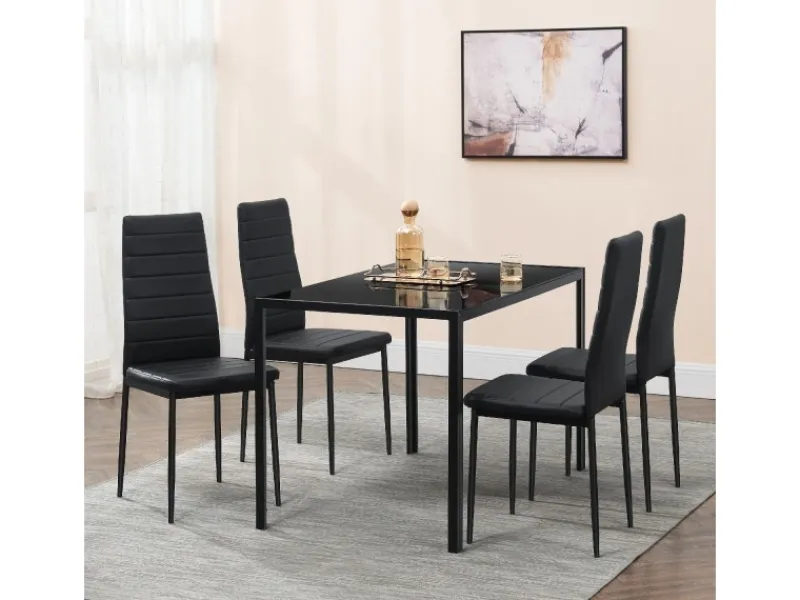 Sale Juskys Esszimmerstuhl Loja 4er Set Schwarz