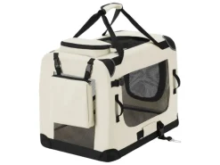 Juskys Faltbare Hundetransportbox Lassie XL Beige