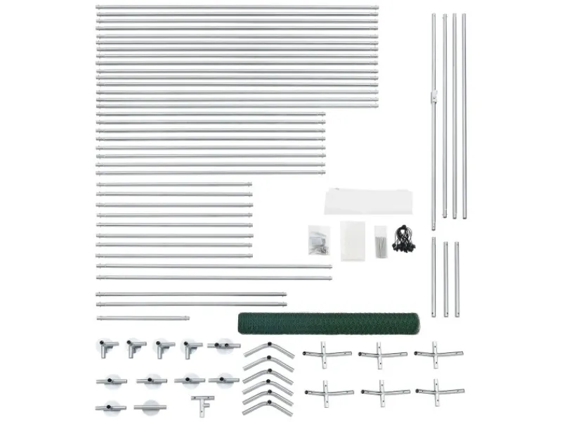 Outlet Juskys Freilaufgehege HLS25T 3x6x2m