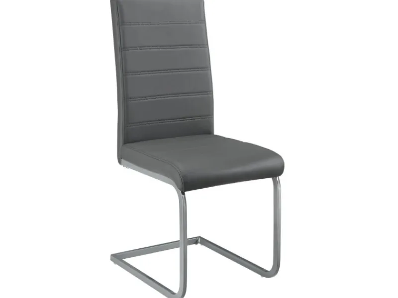 Juskys Freischwinger Stuhl Vegas 2er Set aus Kunstleder