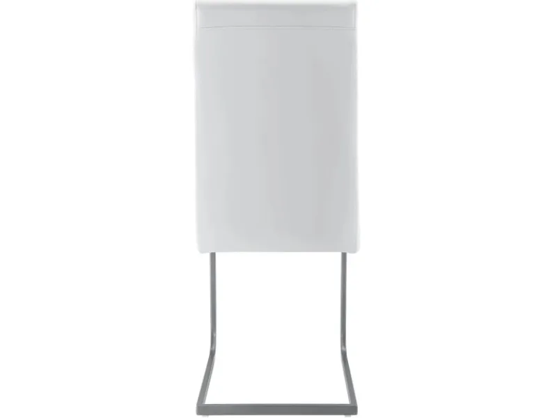 Hot Juskys Freischwinger Stuhl Vegas 2er Set aus Kunstleder Weiß