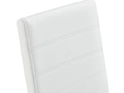 Hot Juskys Freischwinger Stuhl Vegas 2er Set aus Kunstleder Weiß