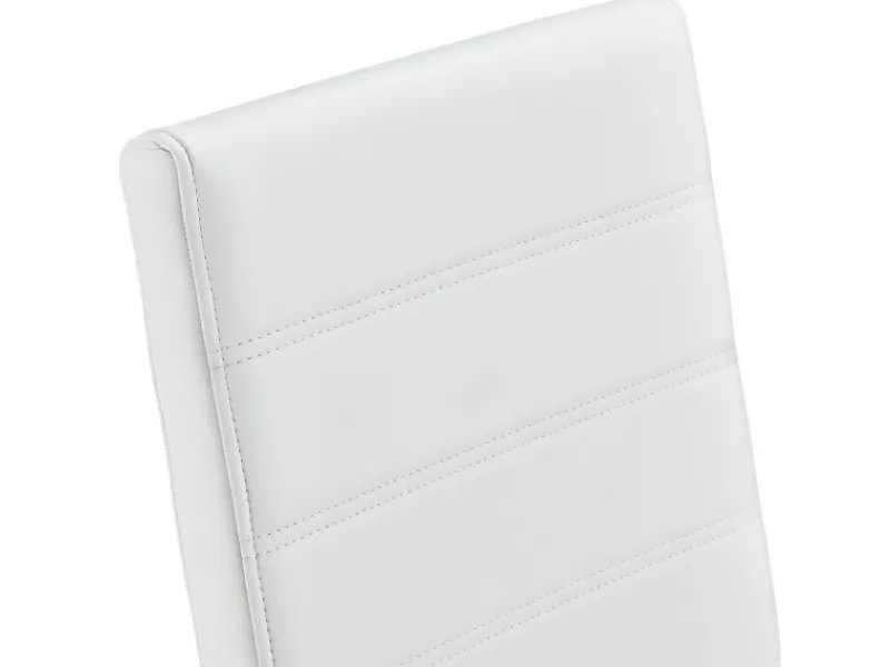 Hot Juskys Freischwinger Stuhl Vegas 2er Set aus Kunstleder Weiß