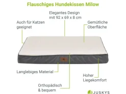 Juskys Hundebett Milow Orthopädisch Wendbar 92x69 cm