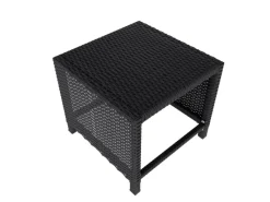 Juskys 2in1 Polyrattan Relax Gartenmöbel Set Jamaika Schwarz Grau