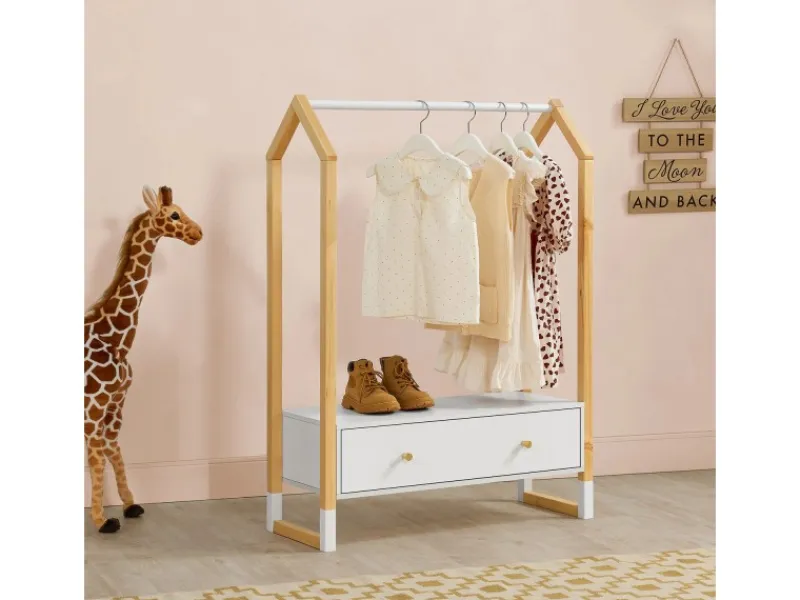 Outlet Juskys Kinder Kleiderständer Filla Mit Großer Schublade