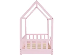 Clearance Juskys Kinderbett Marli 80 x 160 cm mit Matratze Rosa