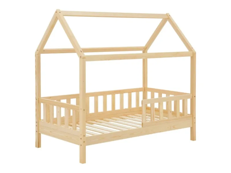 Sale Juskys Kinderbett Marli 80 x 160 cm mit Bettkasten und Matratze Natur