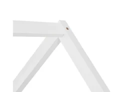 Hot Juskys Kinderbett Marli 80 x 160 cm mit Bettkasten und Matratze Weiß