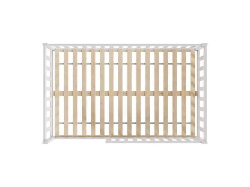 New Juskys Kinderbett Naya 120 x 200 cm mit Matratze Weiß