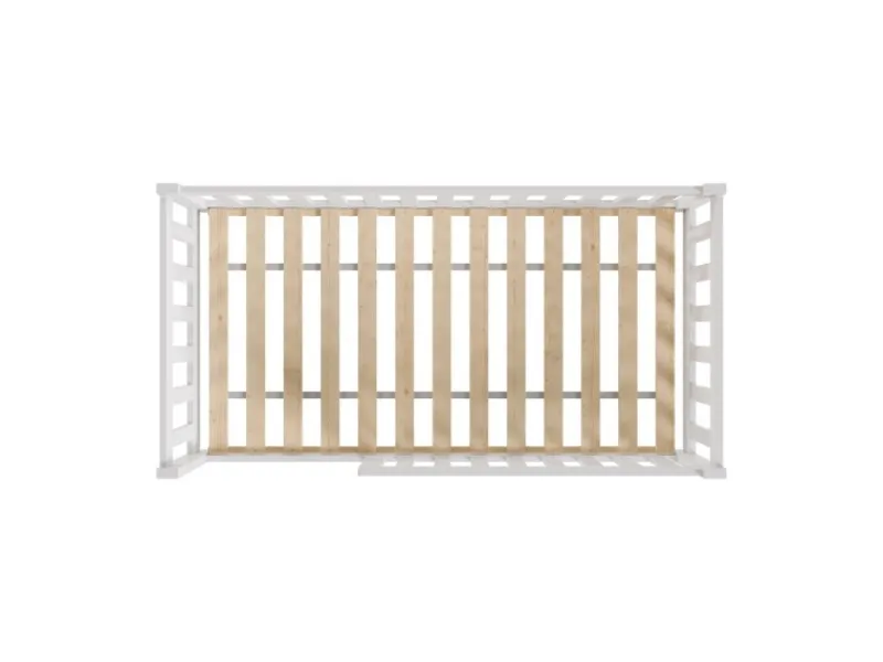 Juskys Kinderbett Naya 80 x 160 cm mit Matratze Weiß