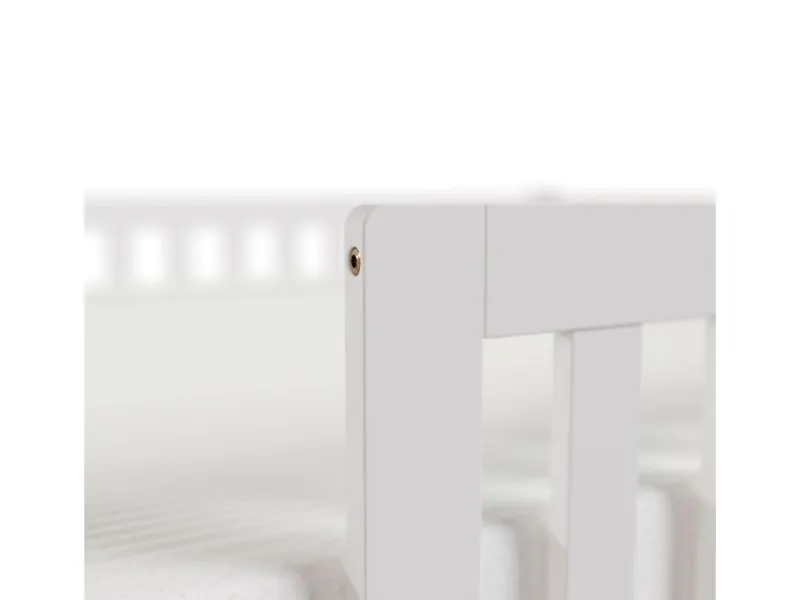 Juskys Kinderbett Naya 80 x 160 cm mit Matratze Weiß