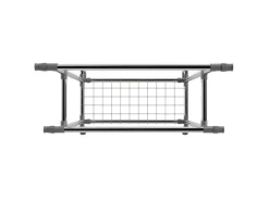 Best Juskys Kleiderständer aus Metall 360 Grad Frei Drehbare Räder Silber Grau