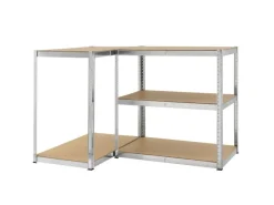 Online Juskys Lagerregal Basic 200 x 100 x 60 cm Verzinkt Silber