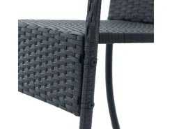 Juskys Polyrattan Gartenstühle Yoro 8er Set Stapelbar mit Armlehnen