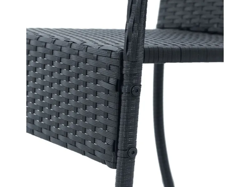 Juskys Polyrattan Gartenstühle Yoro 8er Set Stapelbar mit Armlehnen