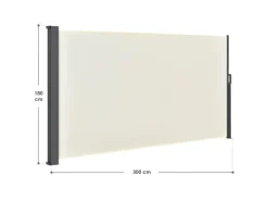 Outlet Juskys Seitenmarkise Dubai 300 x 180 cm Beige