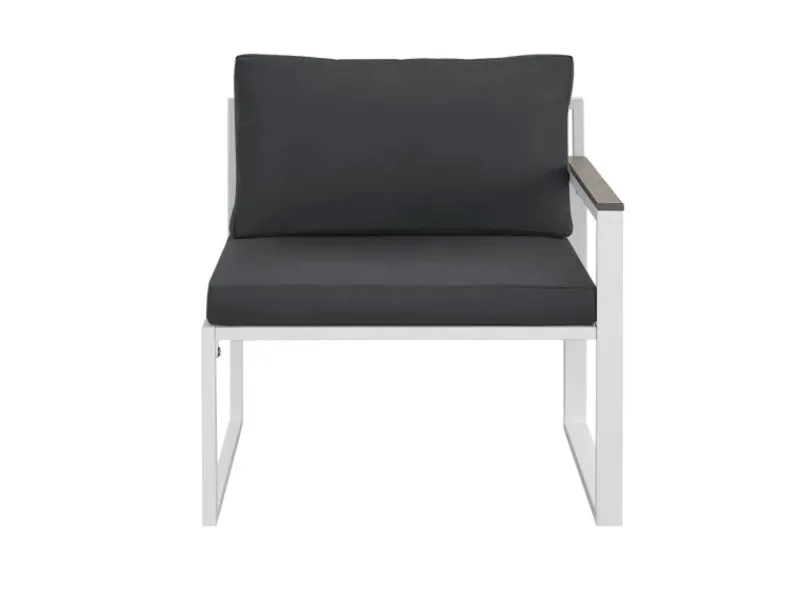 Juskys Sofa Set Gartenmöbel Bari mit Bezügen in Dunkelgrau